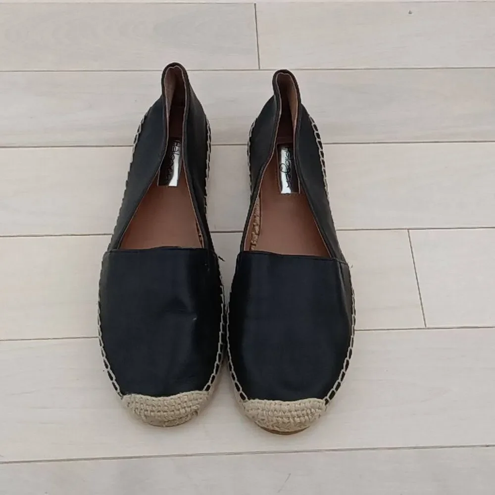 Halogen Women's Leather Woven Casual Loafer Shoes Black Size 8M